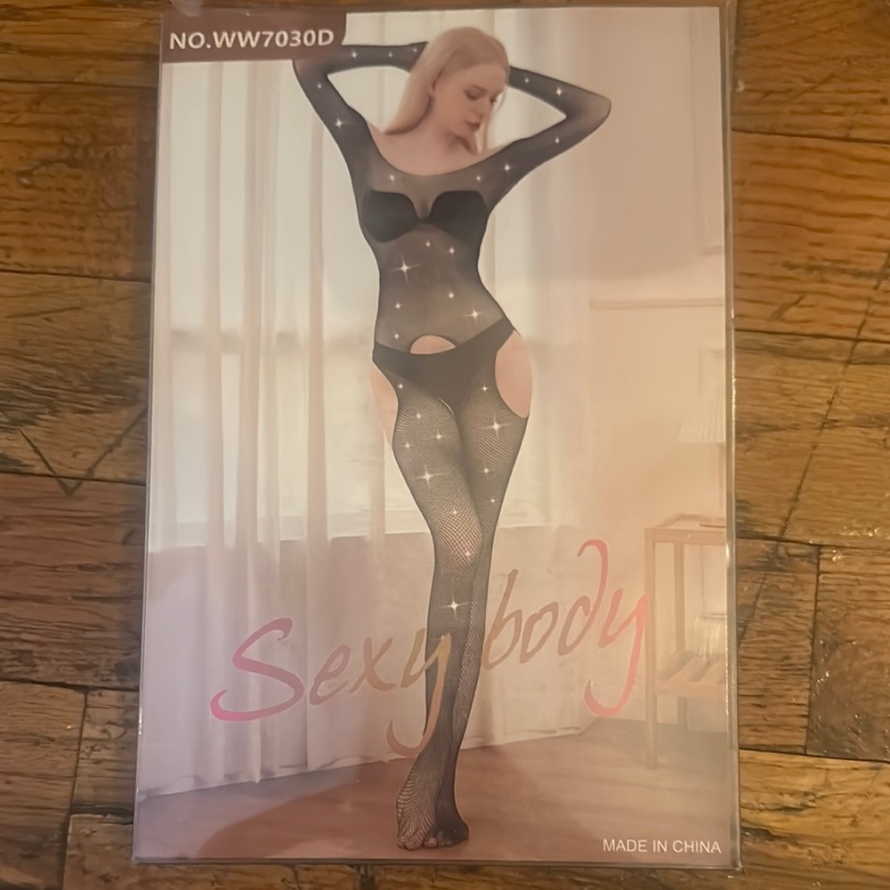 Black Fishnet Bodysuit